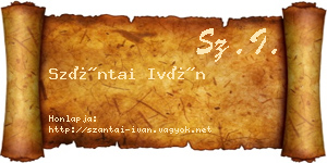 Szántai Iván névjegykártya